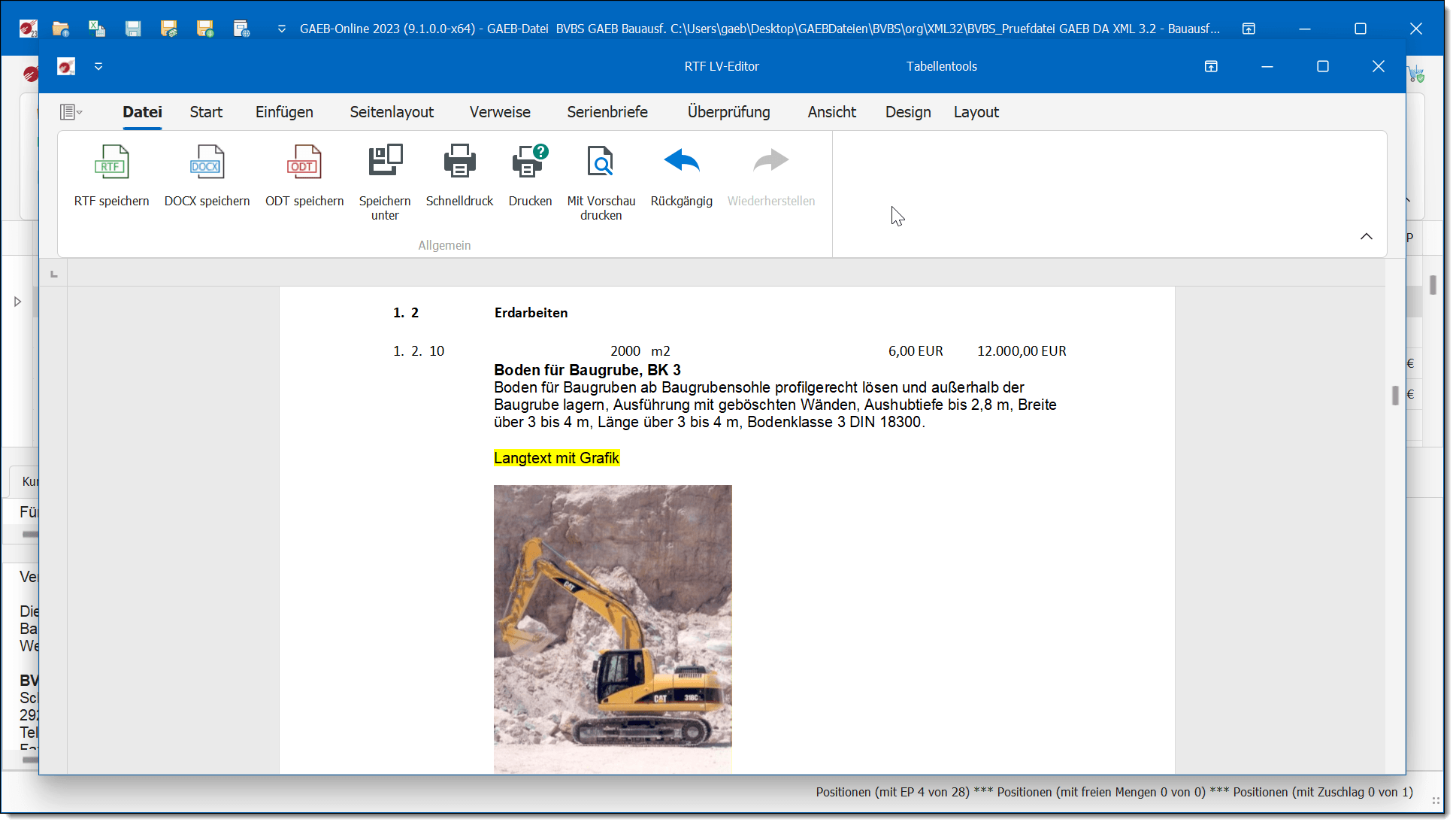 GAEB-Online 2025 Skins und Farben